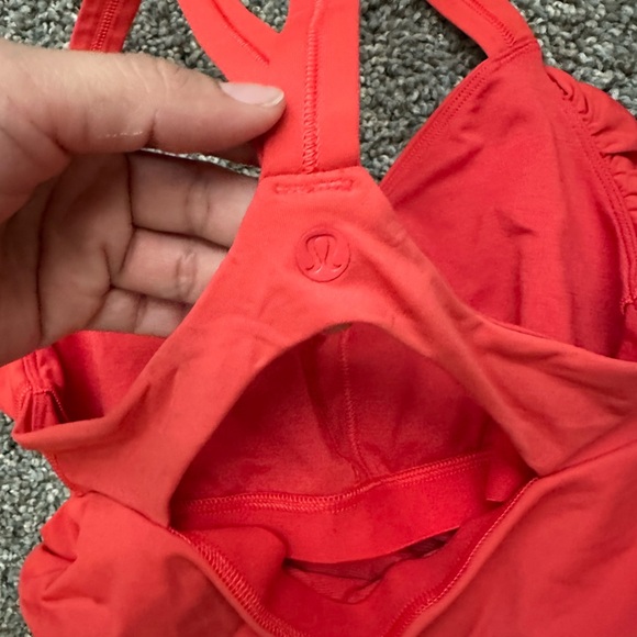 Lululemon Athletica Orange Cross-Front Tank Top - Picture 3 of 4